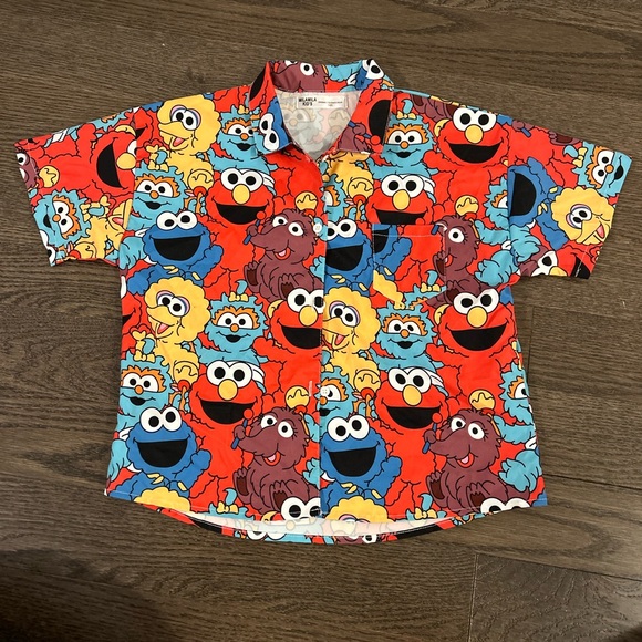 Playful Character Print Kids Button Down Shirt - Picture 2 of 7